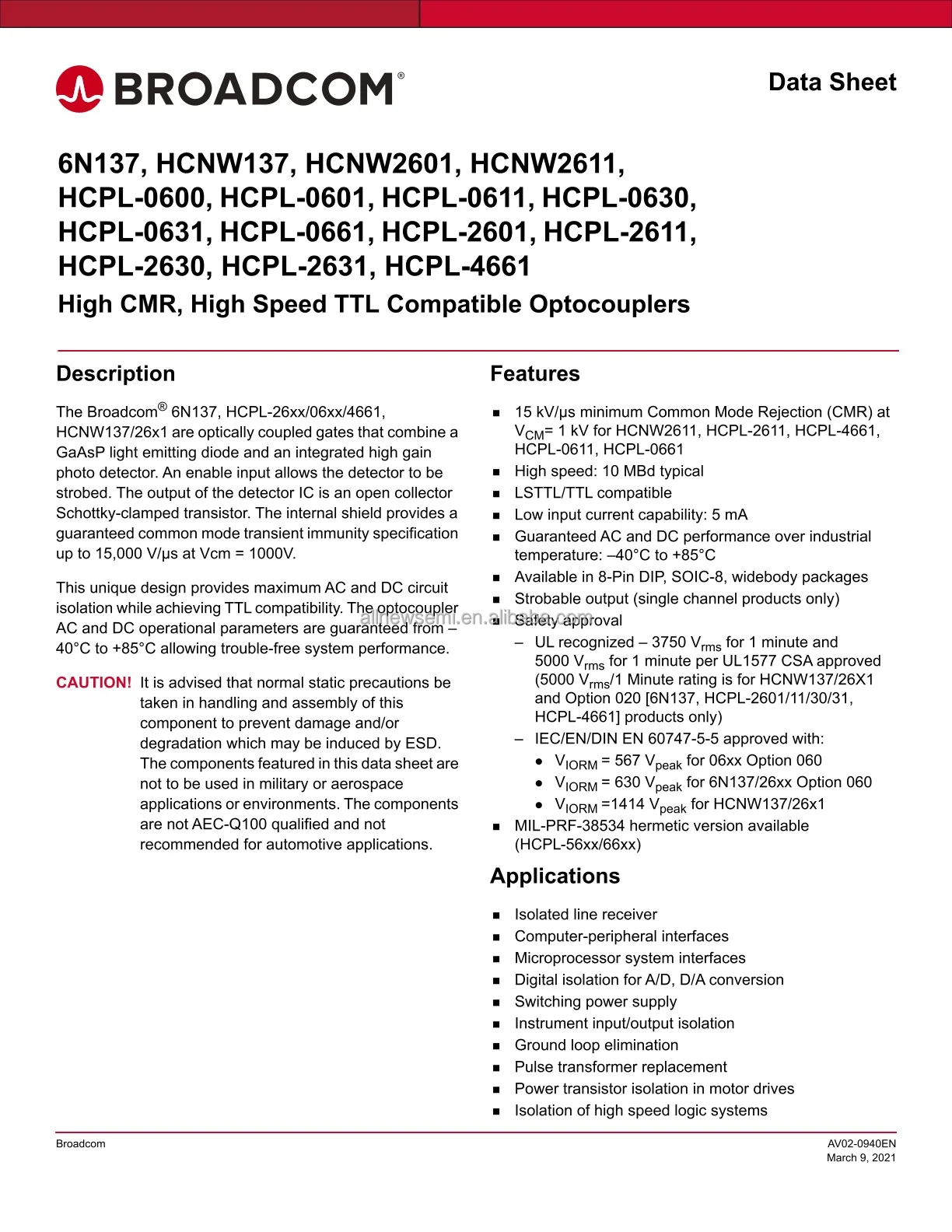 Hot sale Original 6N137-320E Logic Output Optoisolators OPTOISO 5KV 1CH OPN COLL 8DIP GW 10MBd Open Collector Schottky Clamped