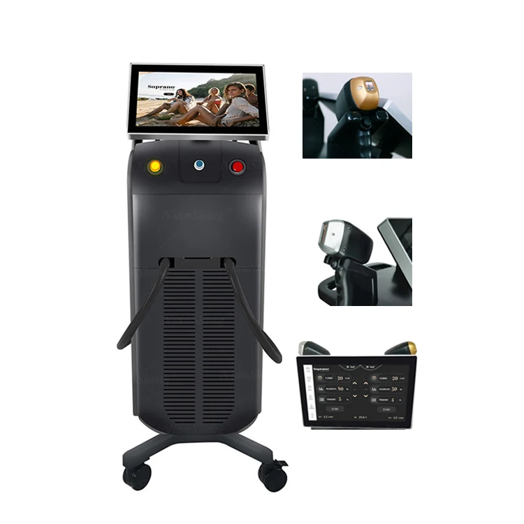 600-2000 Вт 755 808 нм 1064 около того Спраналм диодный лазер портативный для удаления