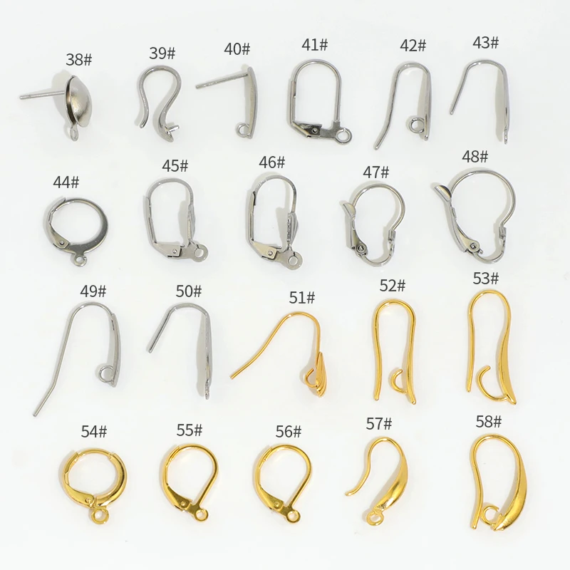 Minimalist Earring Hooks Stainless Steel Simple Earring Wires Open Jump