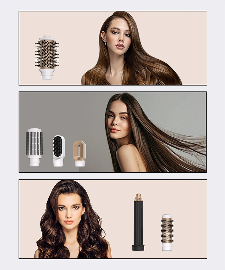 MESKY New Product 110000 Rpm 1300w LED Temperature Display 10 in 1 Hair Curling Iron with Negative Iron factory