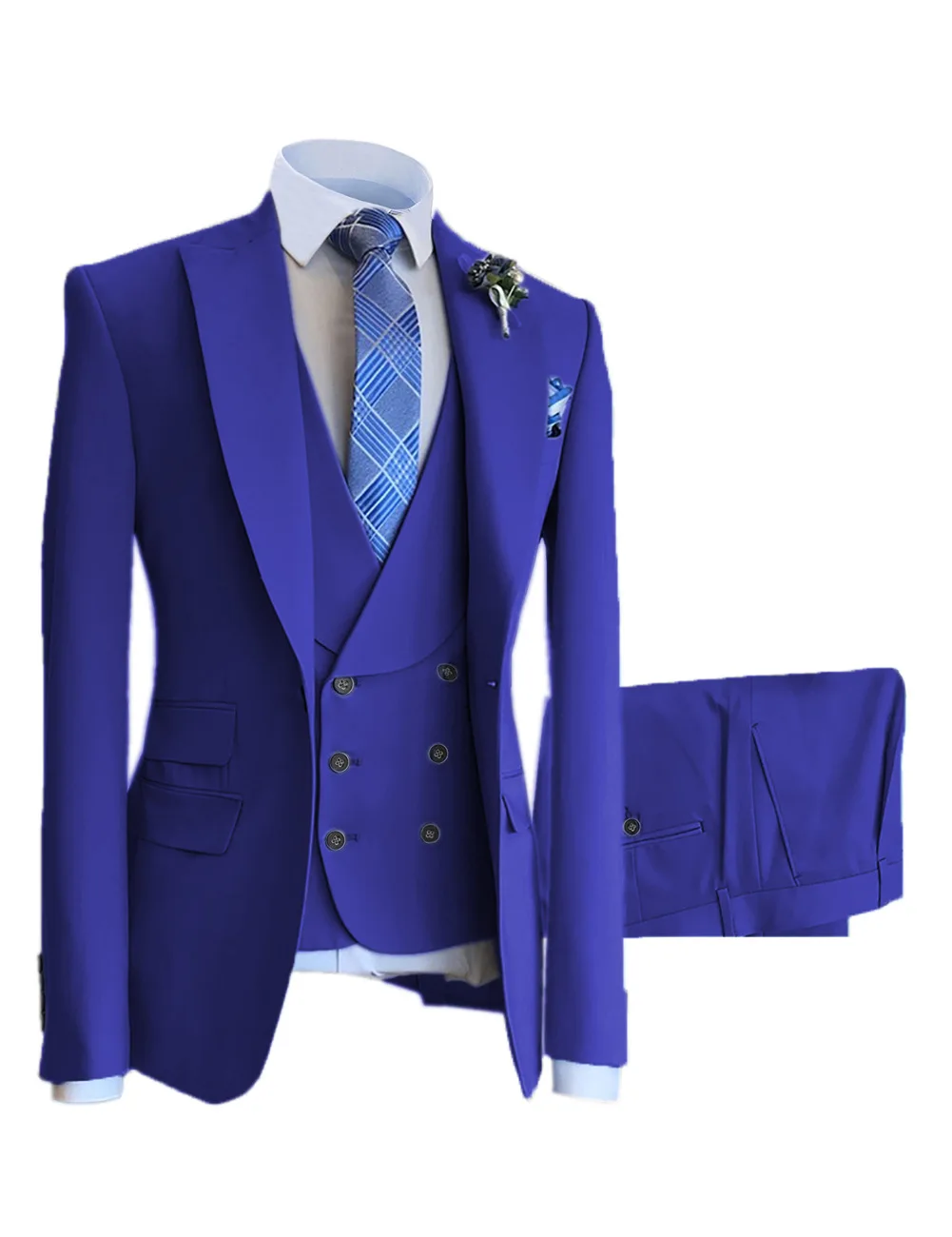 Custom Design High Quality Men Suits 3 Pieces Blazer Vest Pants Set