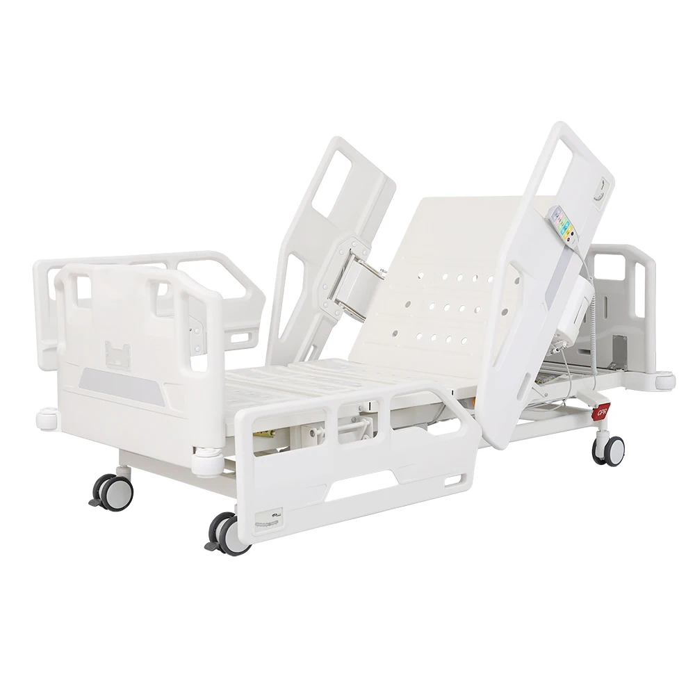 Heavy Duty Stainless Steel Rail Electric Modern Hospital Rehabilitation Bed-Five Function Motorized Nursing Unit Infusion 3