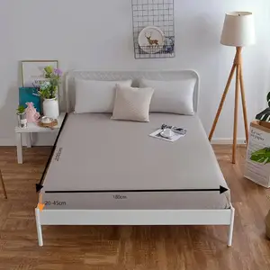 Home Microfiber Plain Color Waterproof Fitted Sheet