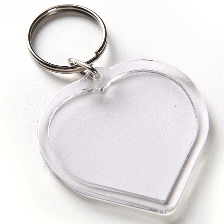 DIY Key Chain Transparent Blank Acrylic Keychain Custom Printed Photo Frame clear Acrylic Photo Keychains