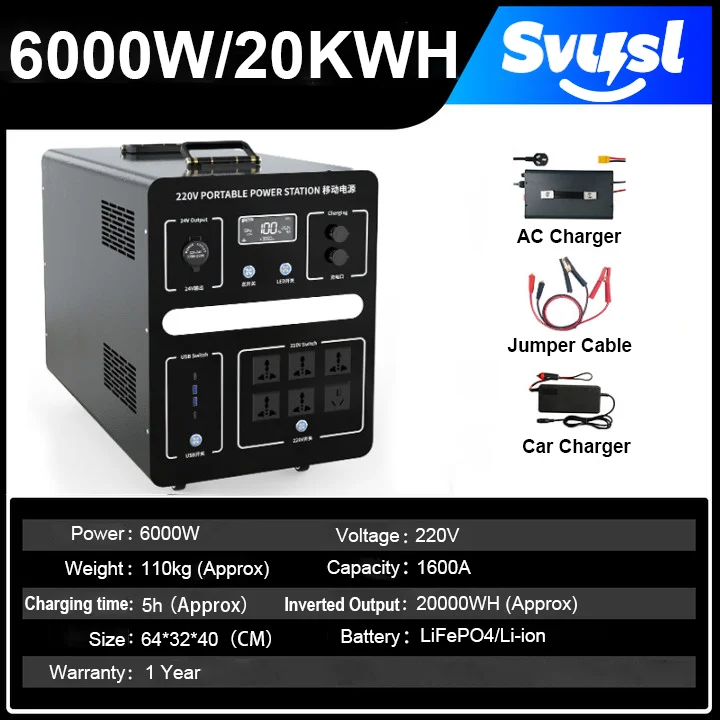 Energy Storage Outdoor Mobile Charging 2500w 3500w 6kw 9kw Solar