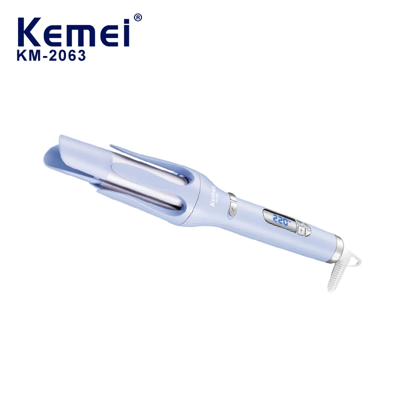 KEMEI Lcd Display Automatic Hair Curler Temperature regulation km-2063 Automatic Electric Wand Ceramic Hair Curler