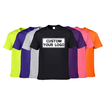 OEM ODM Custom Mens 100% Cotton Graphic Tshirt Puff Printing Logo Unisex Blank Short Sleeve Tees Shirt For Men Women