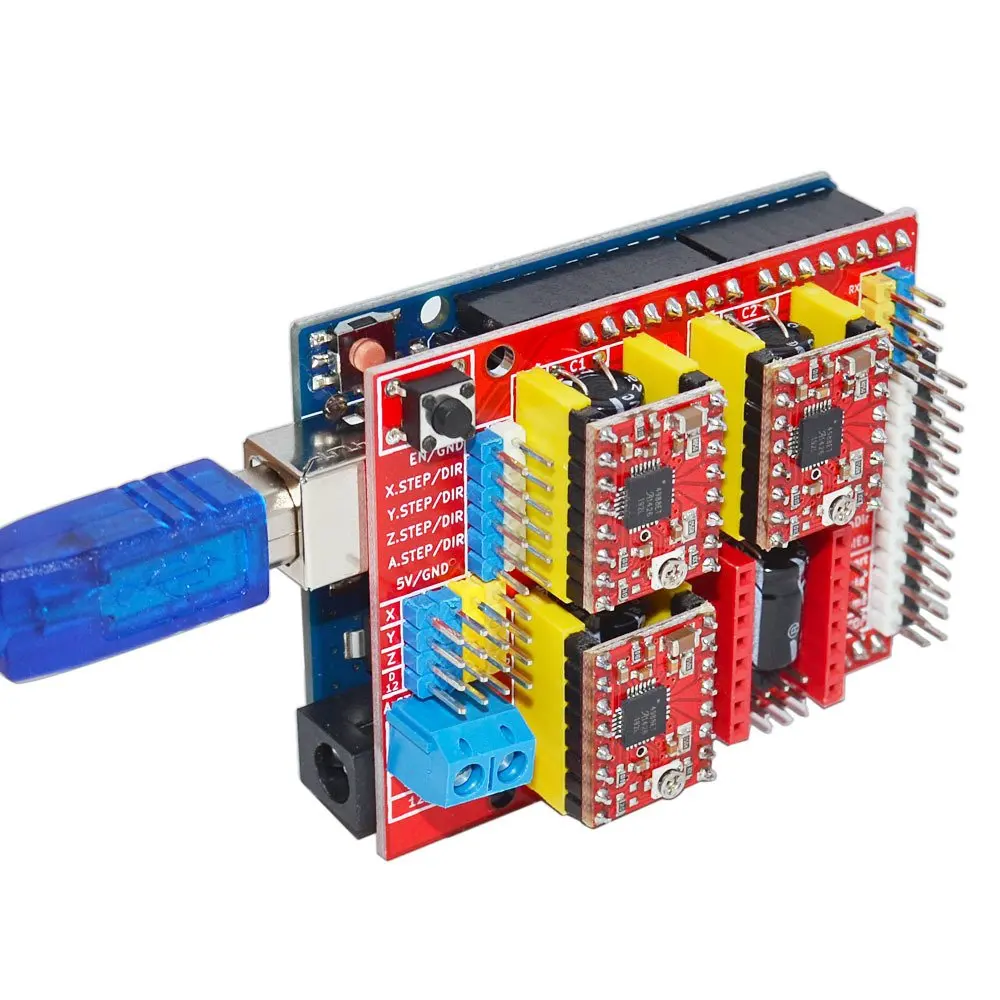 CNC Shield V3 for Arduino Uno GRBL for Laser Engraver, 3D Printer ...