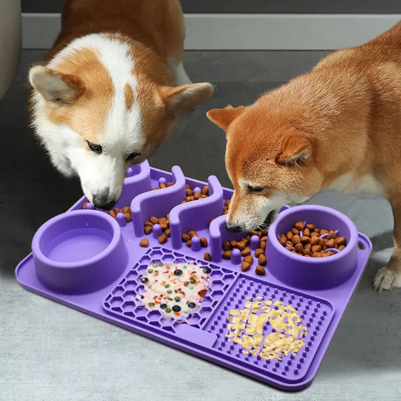 Buy Lick Mat for Dogs with Suction Cups,Dog Food Licking Mat,Slow Feeder Dog  Bowls for Boredom& Anxiety Reducer,Lick Pad for Dog & Cat Slow Feeders,Help  Pets for Bathing,Nail Trimming,Grooming Online at Low