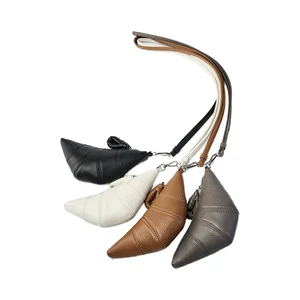 2026 New Fashionable Women's Genuine Leather Horn Mini Bag Customized by Factory Zipper Closure Mobile Phone Bag