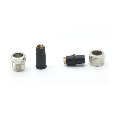 M12 Connector 4 Pin T Coded Solder Injection Molding Ip67 waterproof Male Female Connectors