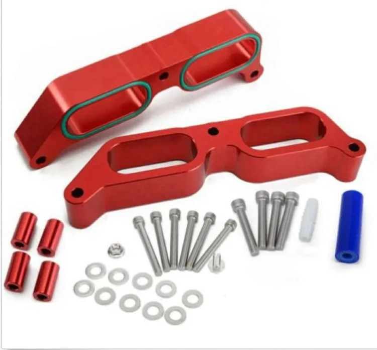 Performance Red Intake Manifold Spacer Billet Power Block For Subaru