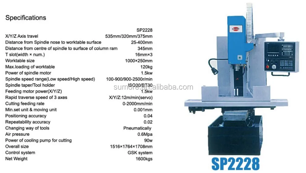 Cnc Optimum Benchtop Cnc Milling Machine SP2228