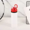 White with red lid