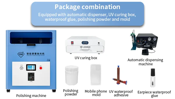 TBK Official Factory 938 OCA LCD Glass Screen Scratch Remover Machine for Mobile Screen Scratch Repair Polishing Machine