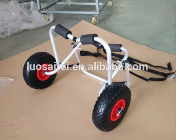 Lightweight Foldable Hand Kayak Trolley with Pneumatic Wheels for Canoe and Kayak Transportation