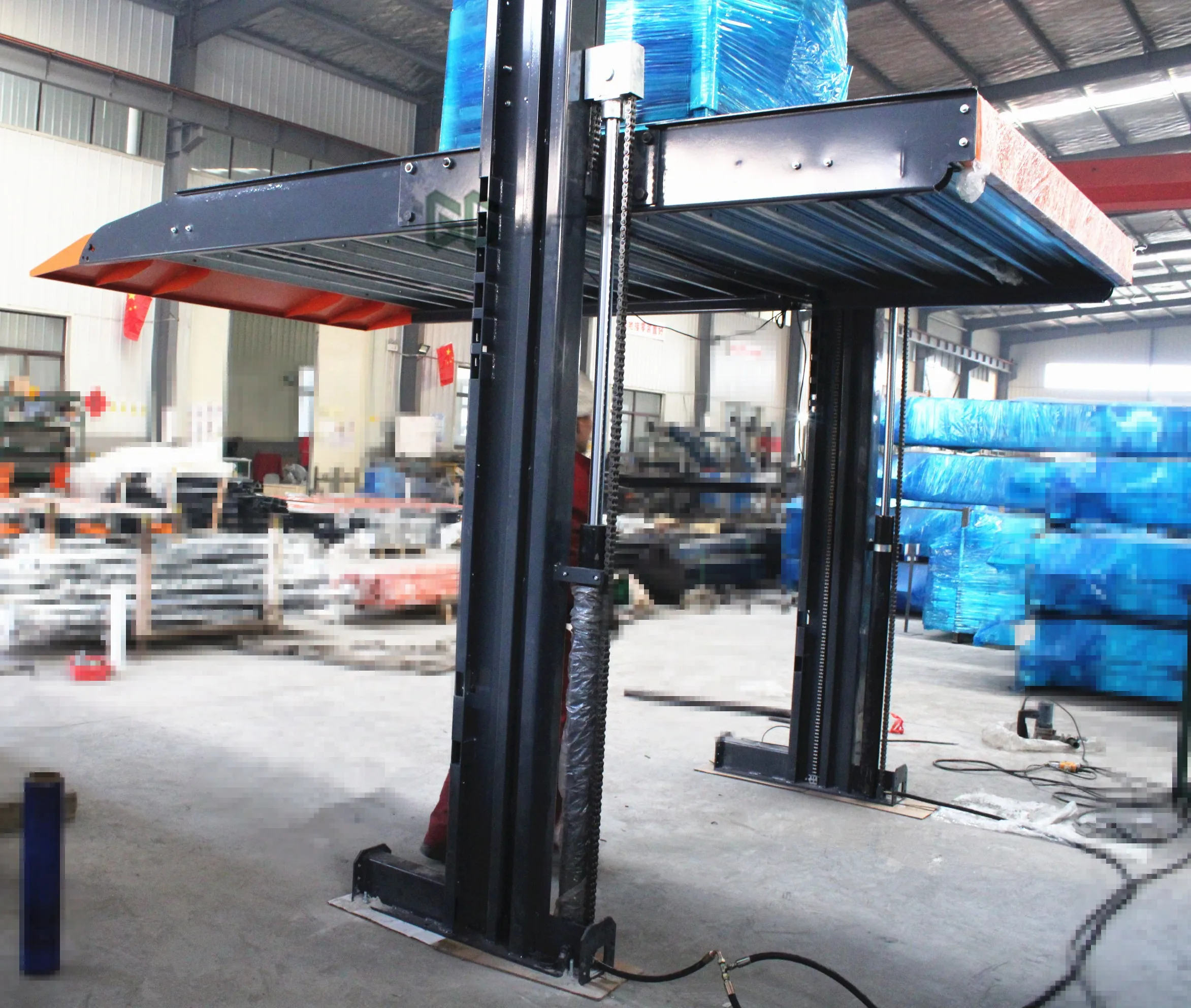 Vertical Car Parking Garage Simple Two Post Double Car Stacker