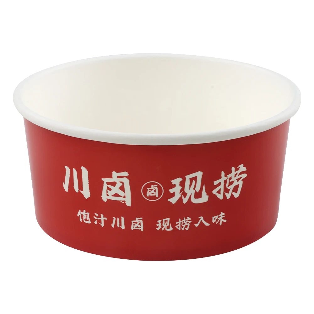 customized size personalized eco friendly disposable biodegradable restaurant use take away kraft salad bowl