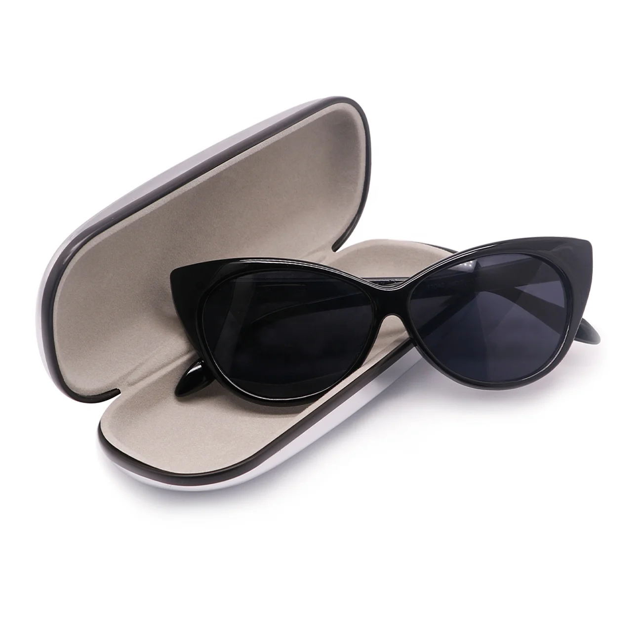 Wholesale Custom Logo Rectangle Eyeglasses Cases Hard Shell Metal  Protection Sunglasses Box Mirror Gold Finish Accessories Case