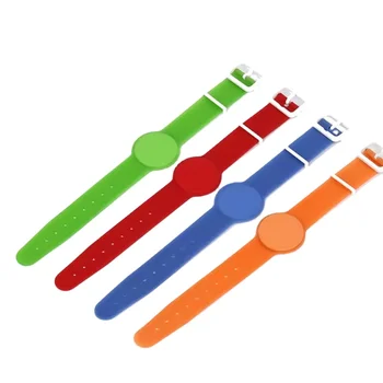 Scannable QR Code for SOS Medical Silicone Bracelets/Wristbands with RFID T5577 Chip-Hotel Membership Business Payment Cards