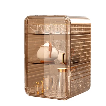 Dust-proof cup storage box desktop light luxury multi-functional finishing box