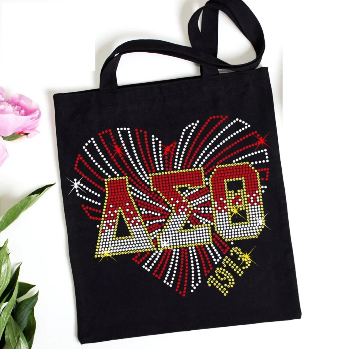 Delta Sigma Theta Rhinestone Heat Transfers Design Iron on Custom  Rhinestone Transfer Delta Sigma Theta Ready to Press, image size:1140x1140