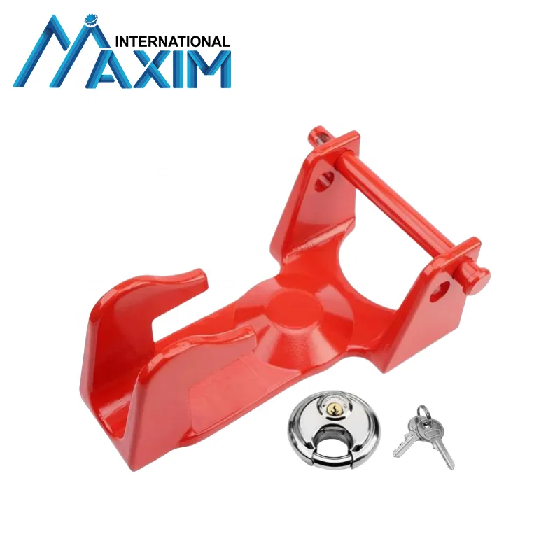 Gooseneck Hitch Lock with Keyed Padlock for Trailers Livestock Haulers RVs