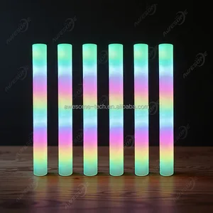 Color Changing Glowing Led Tubes IP65 Waterproof Rgb Outdoor Rechargeable New Year Party Decoration Led Tube Light