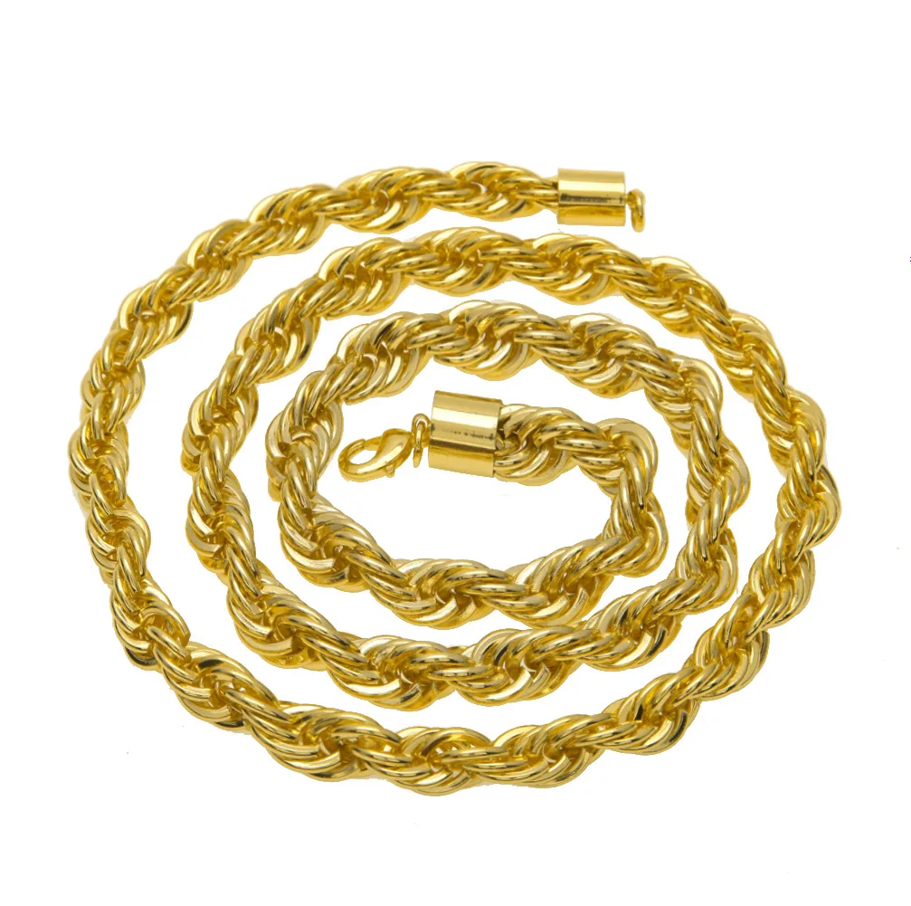 10mm Big Hip Hop Gold Chain Necklace 