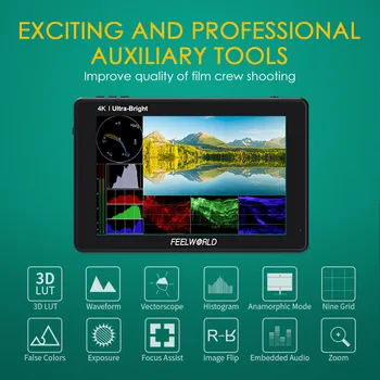 FEELWORLD LUT7SPRO 7" 2200nits 3D LUT TouchScreen SDI Camera Monitor F970 Battery Plate for Wireless Transmitter detail image