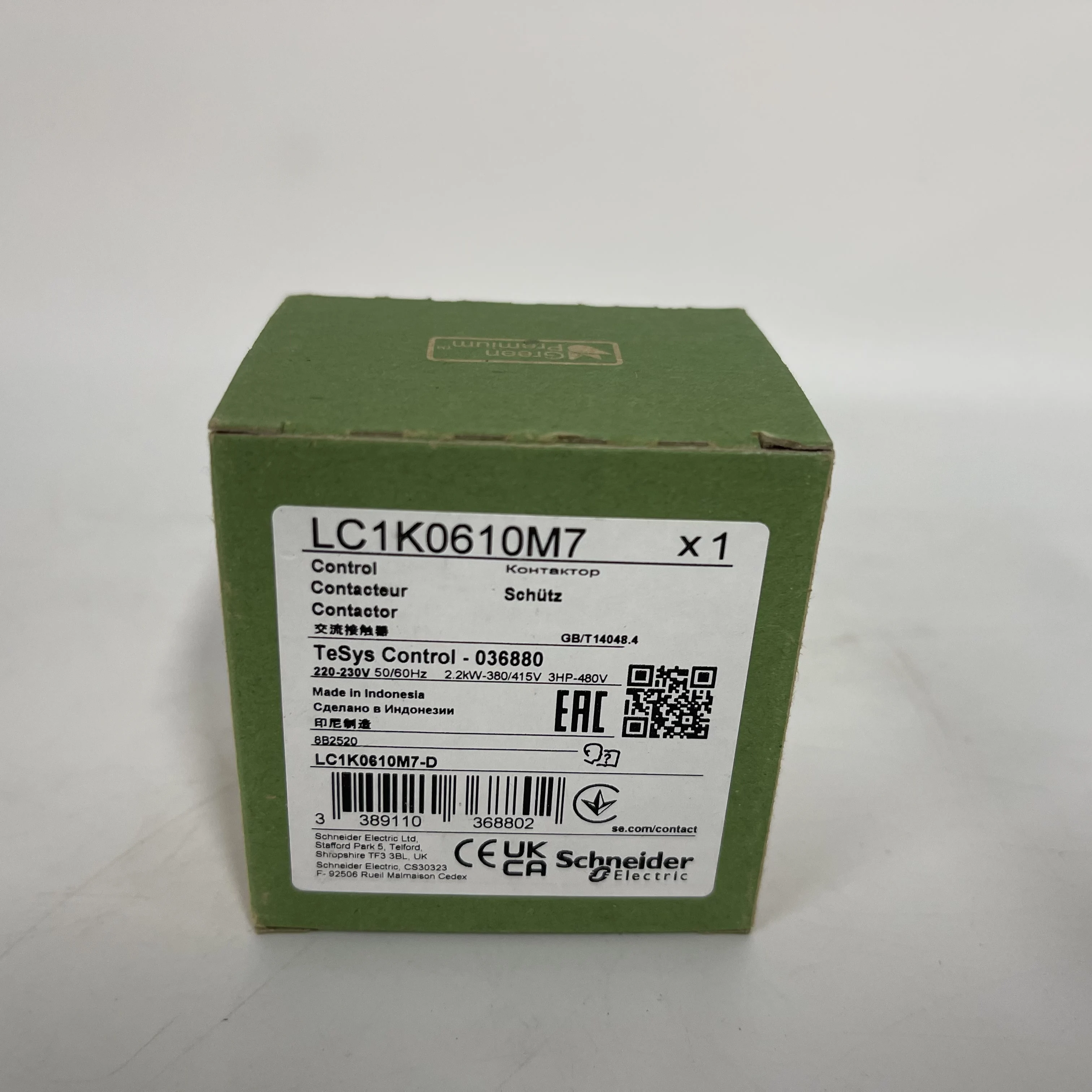 Schneider AC Contactor LC1K0610M7 Schneider AC Contactor LC1K0610M7