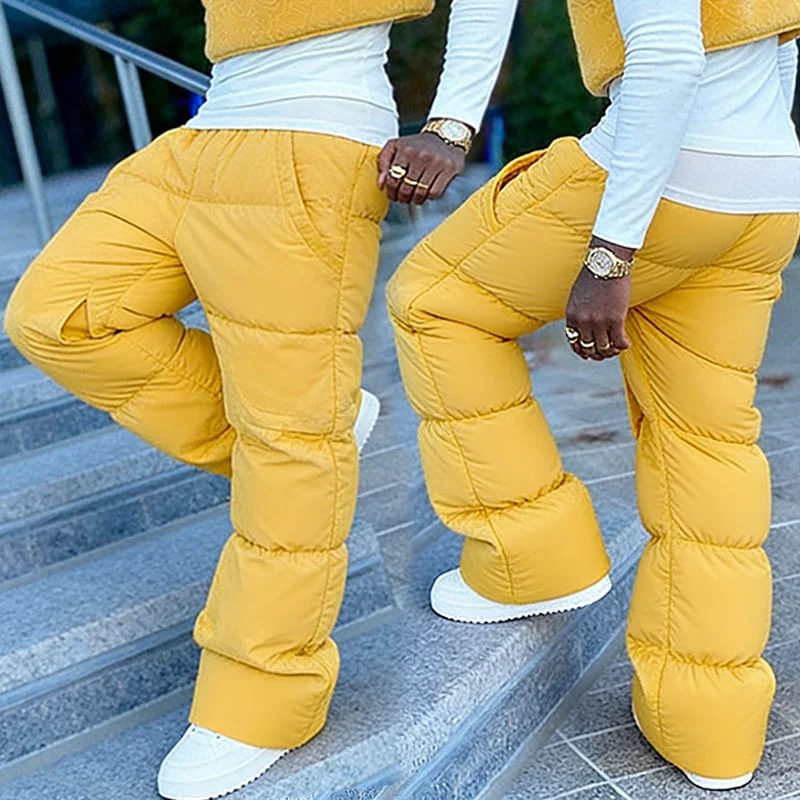 SALATI Streetwear Custom Streetwear Cargo Pants Oversized Loose Stacked Wide Leg Pants 3d Embossed Flare Men Sweatpants gallery 7