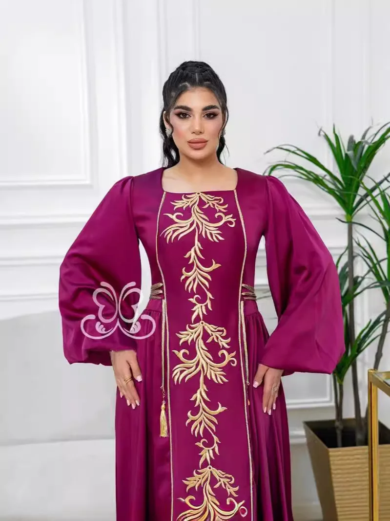 open lace back dress Maghribi Kaftan Evening Tea Party Gown