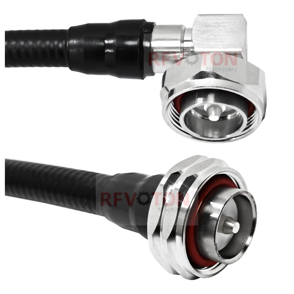 Factory 50 Ohm 7/16 Male L29 Plug to 7-16 Din Male Plug 90 Degrees for 1/2