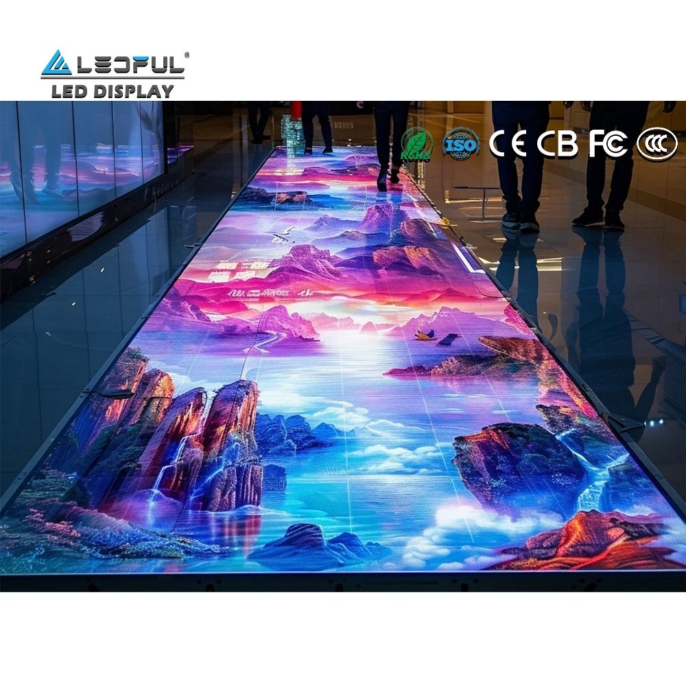 3D Video 2T Weight Outdoor P6.2 LED Tile Floor Stage Display for Rental and Fixed Installation
