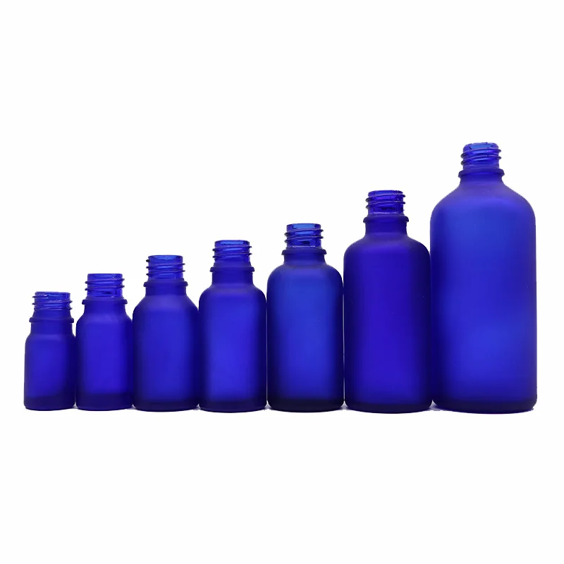 Top Supplier 30ml 50ml 100ml Matte Blue Glass Spray Bottle with Spray Mist Cap