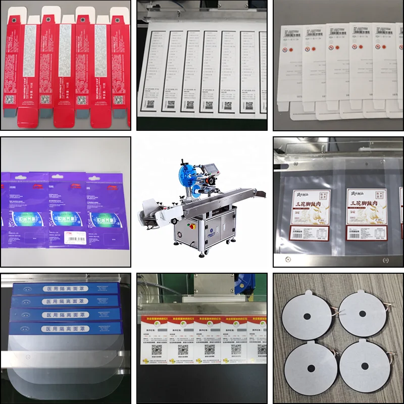 FK812 Automatic Label Machine for Coffee Bags Sticker Empty Paper Bag Plastic Bag Labeling Machine with Auto Feeder