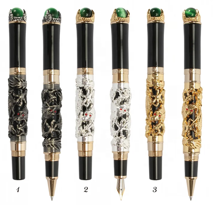Jinhao Best Luxury Metal Fountain Pen Manufacturers for Antique Dragon Pen