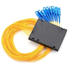 passive splitter box fiber optics sc upc 1*4 plc 1:2 fiber splitter abs mini box fibre optical plc splitter 1X2 2x16 2x32