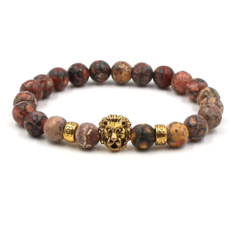 Gift for him her Natural Tiger Eye outlet Lions Head Bracelet Handcrafted Unisex BC055