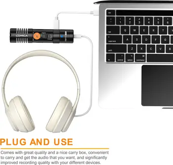 Comica VM10 PRO Universal Video Microphone - Adjustable Gain, USB C Digital Output, Monitoring - Shotgun Mic for Camera detail image