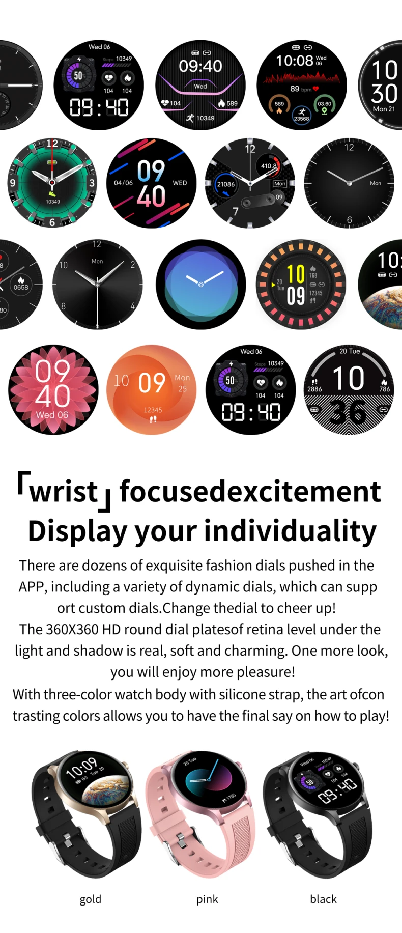 NY20 Smart Bracelet Lightweight Design Fitness Tracker Round Screen IP68 Waterproof Smart Fitness Watch(8).jpg