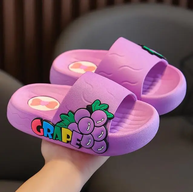 Fashion Pineapple Slippers Kids Girls Anti Slip Flip Flop Fruit Sandals ...