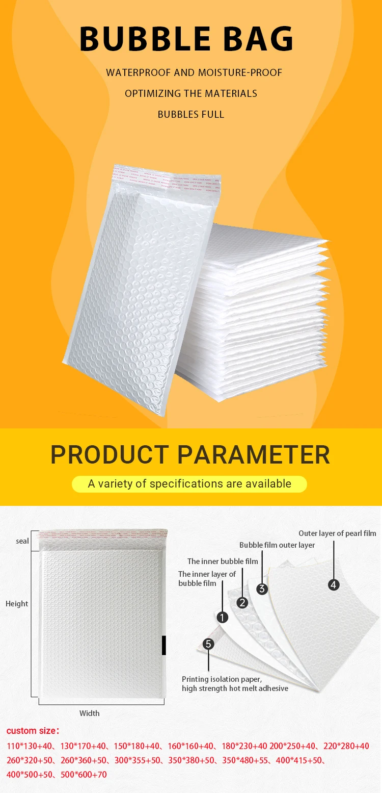 4x8 Kraft Poly Shipping Packaging Bubble Mailer Poly Mailer Envelope