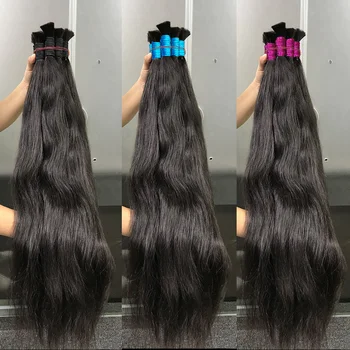 Free Ship To Brazil Cabelo Frete Gratis Para Brasil 10A Grade Hair Bulk Straight Virgin Hair Human Hair Cabelo Humano Atacado