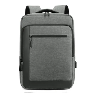 Omaska Custom 17 Inch Waterproof Polyester Laptop Backpack USB Charging Port Fashion Casual Men Business Backpack