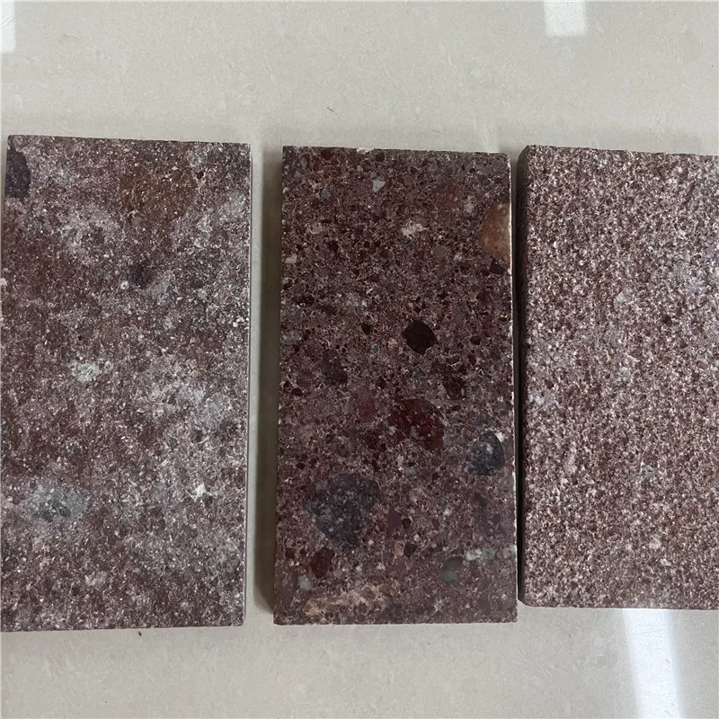 product cheap china red porphyry stone tiles for outdoor floor flamed red granite paving stone brown granite steps-4