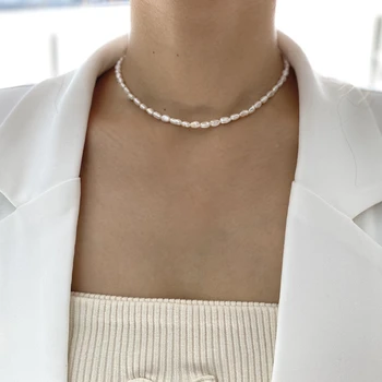 Natural Freshwater Pearl Choker Necklace Trendy Necklace Elegant Jewelry JLN0018