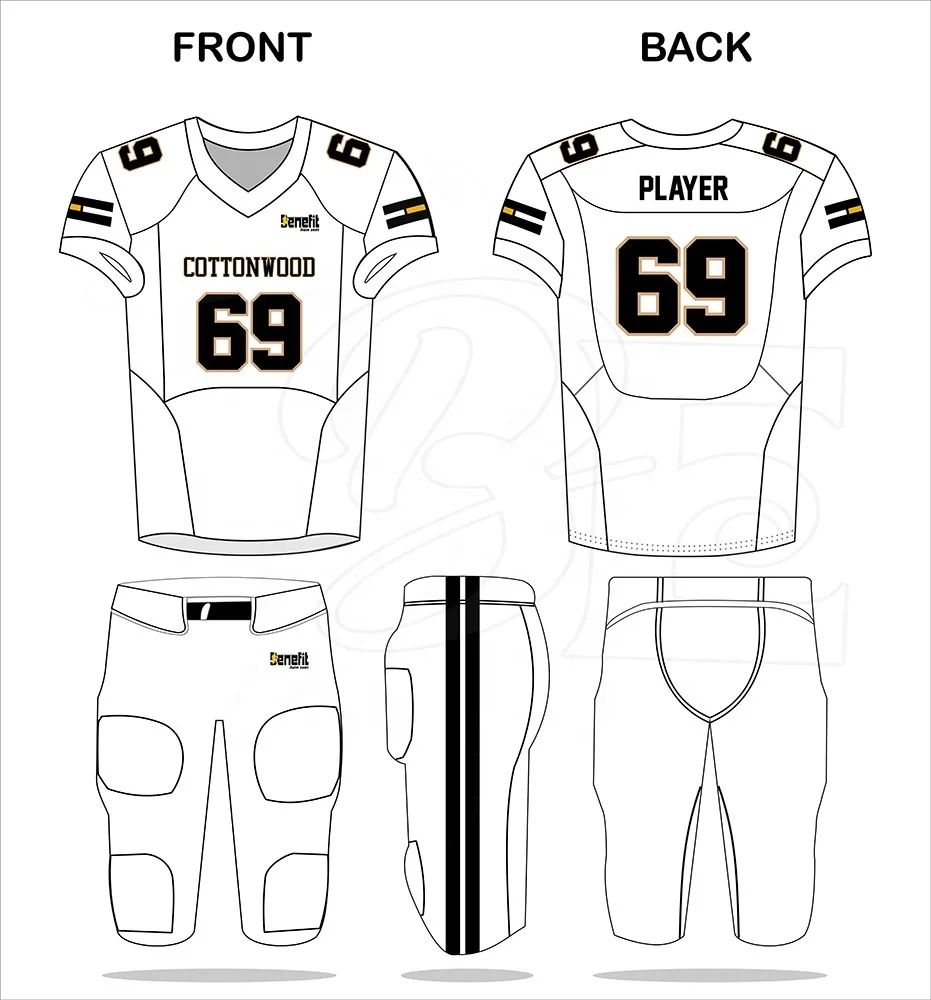 Custom design american football uniforms jersey Vector Image