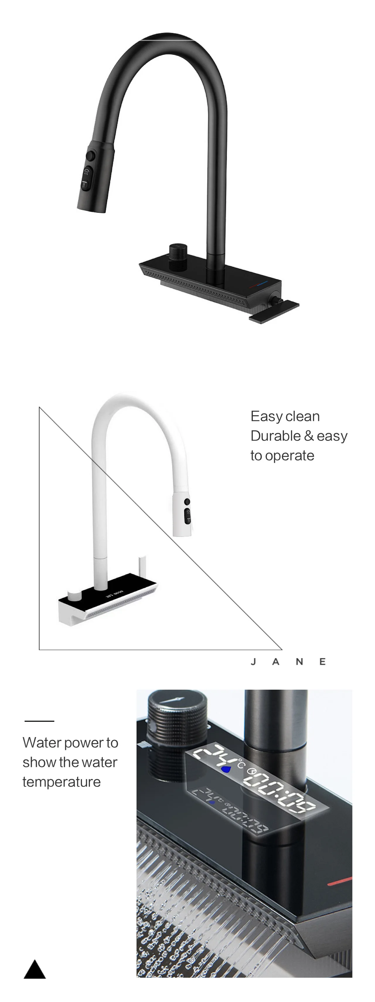 Image showcasing High End All Copper Waterfall Household Pull Hydraulic ...